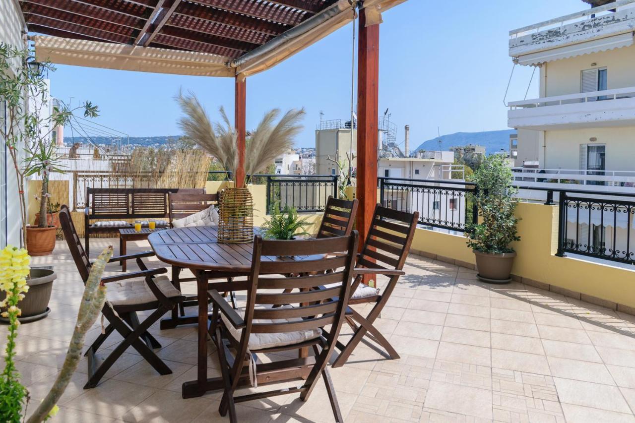 Central Penthouse In Quiet Neighborhood Near Sandy Beach Ханья Экстерьер фото