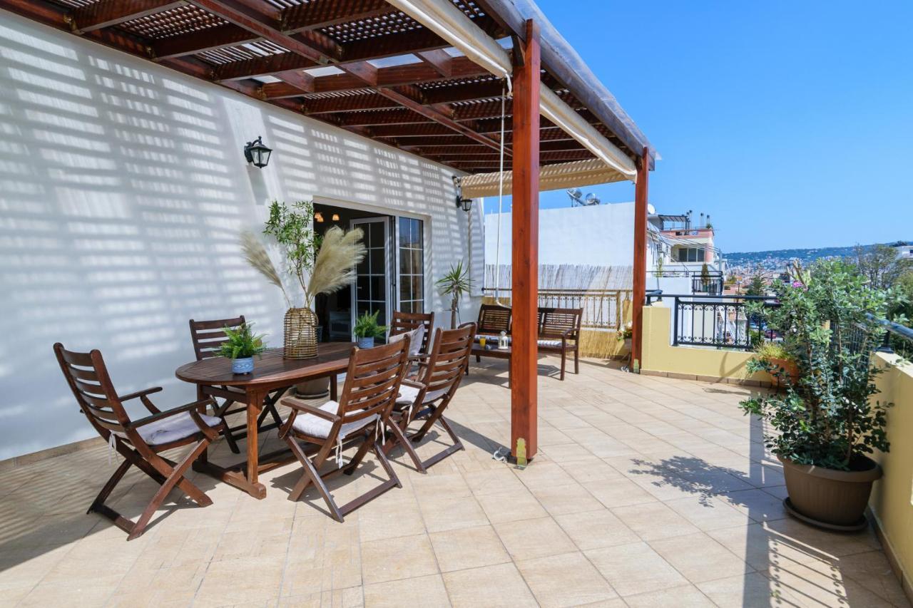 Central Penthouse In Quiet Neighborhood Near Sandy Beach Ханья Экстерьер фото